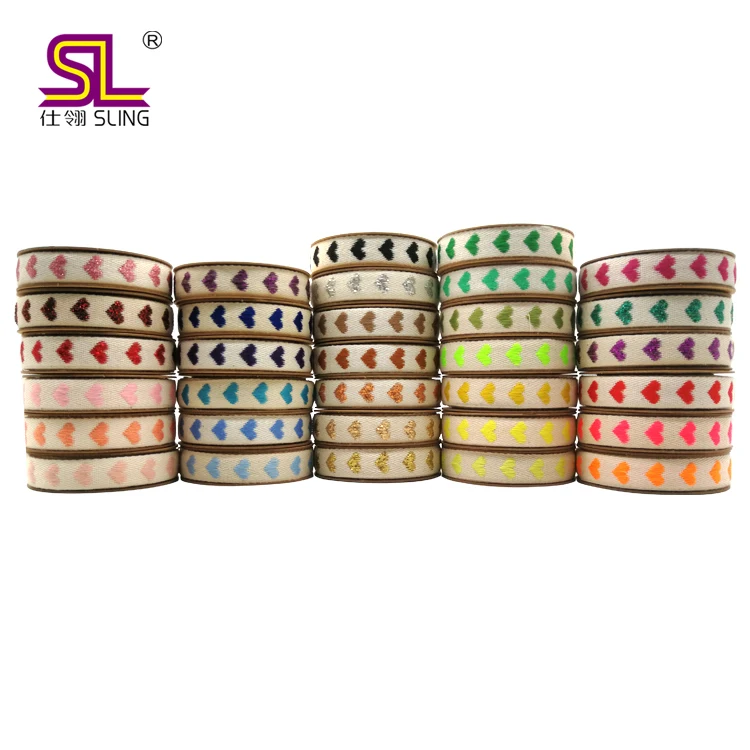 16mm Eco-friendly undyed Cotton ribbon with gold or Silver metallic 100% cotton ribbon in High Quality