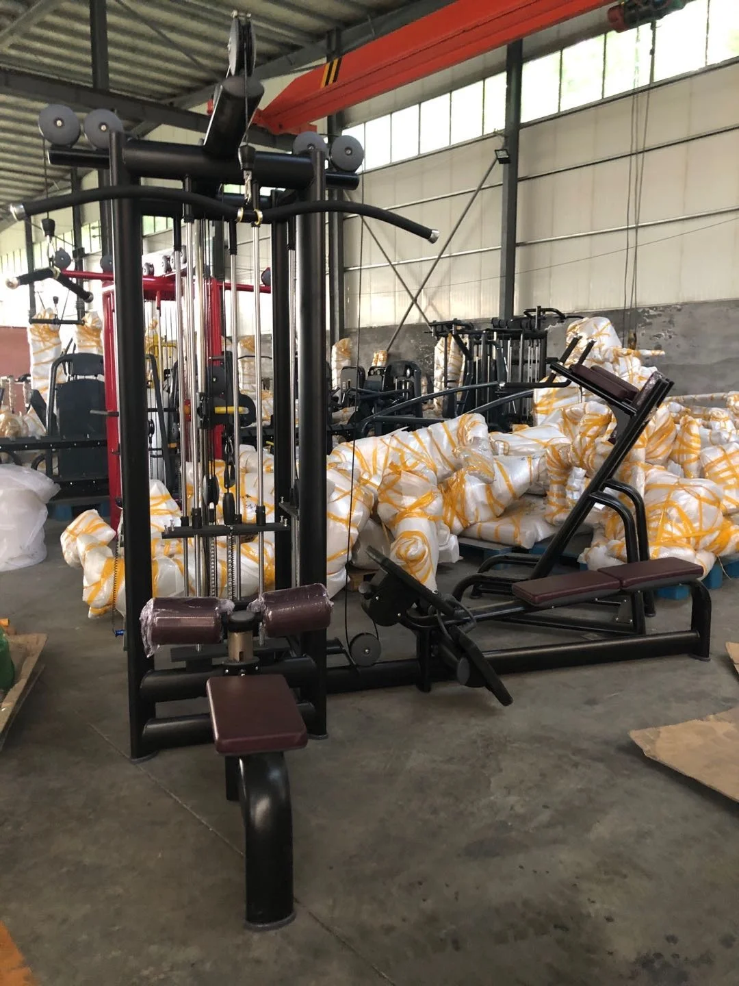 2020 multi gym equipment fitness&body building machine pin loaded weight stack Cable Jungle 4 Station