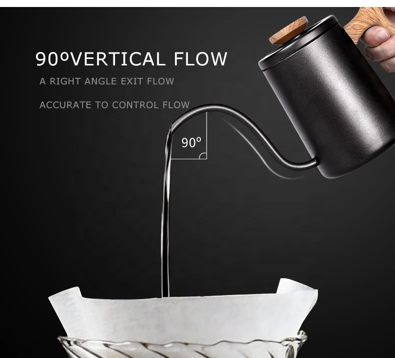 Hot Sale Goose Neck Kettle Metal Sustainable  Gooseneck Kettle Coffee Pot Pour Over Coffee Kettle