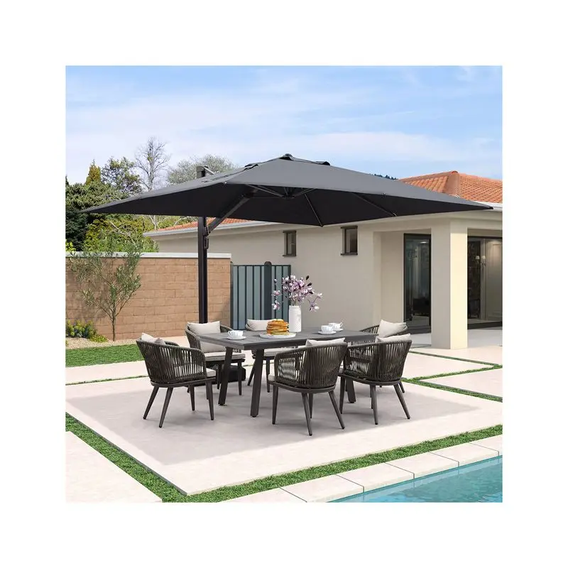 Patio Beach Poolside Umbrella Outdoor Table Umbrella Parasol Sunshade Protection Fringe Patio Parasols Umbrellas for Garden
