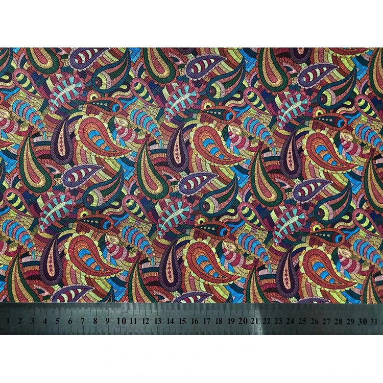 Explosive ethnic style printed PU leather, luggage, handbags, shoes, leather, decorative sofa leather from stock