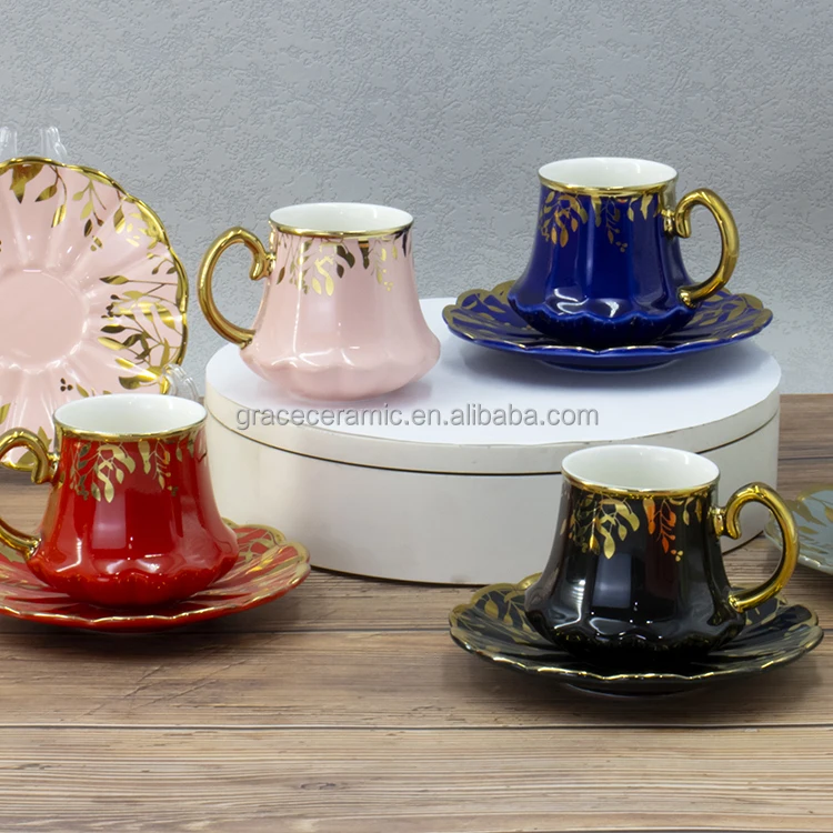 Популярные Новые товары, фарфоровая кофейная чашка и блюдце, Красивый фарфоровый набор из фарфоровой кофейной чашки и блюдце