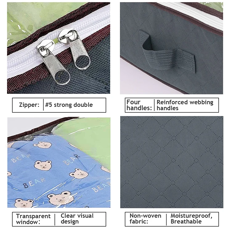 Under Bed Storage Containers, Closet Organizers and Storage Bins, Underbed Clothes Storage with Clear Window