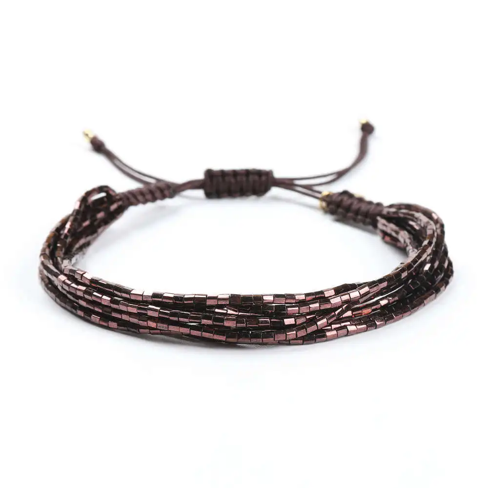 Fashion Handmade Bohemian Bracelet Miyuki Unisex Jewelry Woven Fatima Hand Colorful Charm Miyuki Bracelets