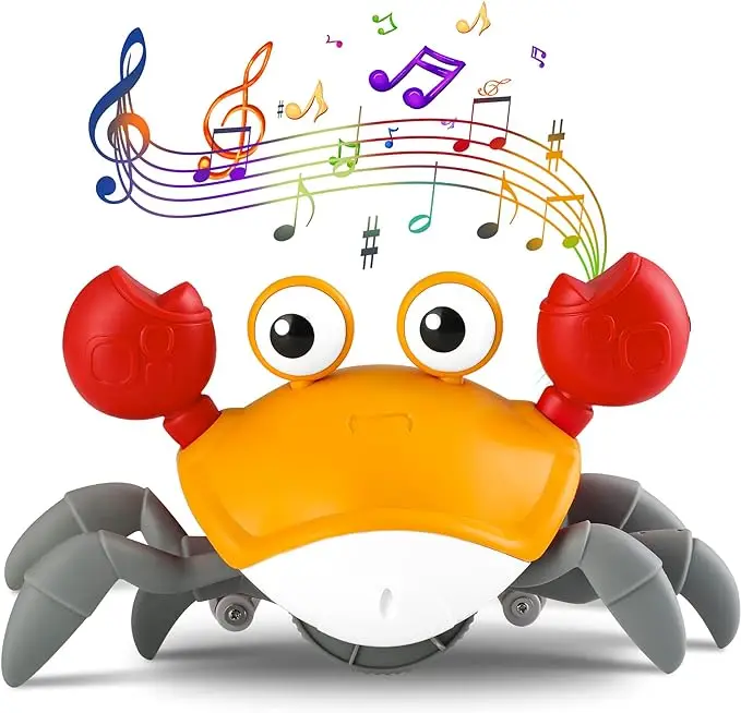 2024 High Quality  Electric Interactive Walking Moving Runaway Escape Baby Electric Crawling Crab Toy