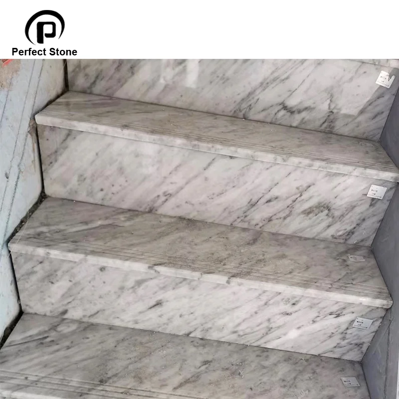 Carrara White Natural Marble Stairs