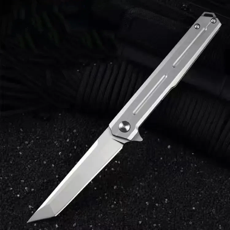 TLDG29 High Hardness Outdoor 440C Steel EDC Pocket Knife Light Weight G10 Handle Camping Knives Self Defense Hiking Fishing