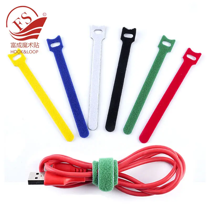 Factory Price Manufacturer Supplier Colorful Cable Hook Loop Tape Reusable  Hook and Loop Cable Ties
