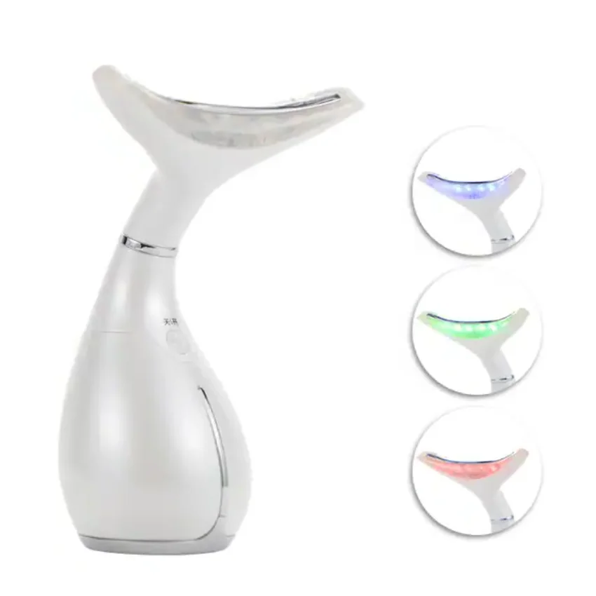 Special Price Red Led Light Therapy Facial Massage Instrument EMS Facial & Neck Lifting Massager