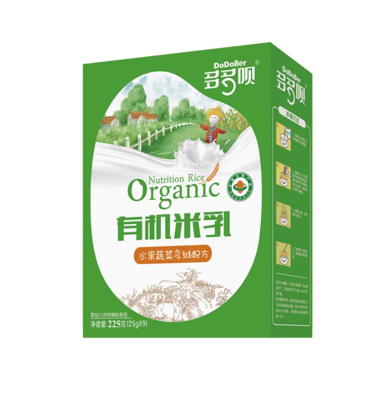 
baby organic Rice milk box packing baby food formula top grade quality cereal 