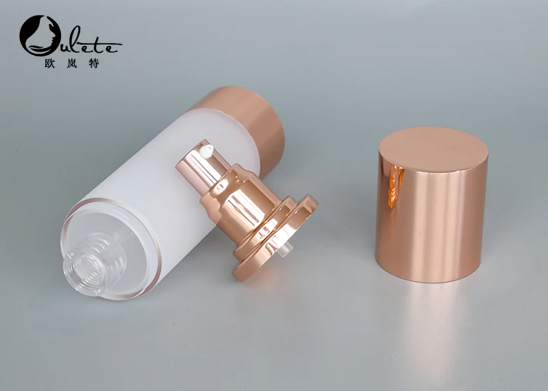 rose gold serum airless bottle 15ml 30ml 50ml lotion bottle 100ml 120ml cosmetic jar with rose gold lid