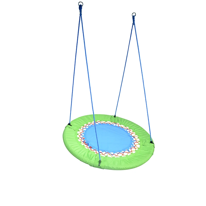 Quality Multi-Color Tree Saucer Swing Kid Hanging Platform Fabric Hammock Round Nest Saucer Tree Swing With Rope For Children