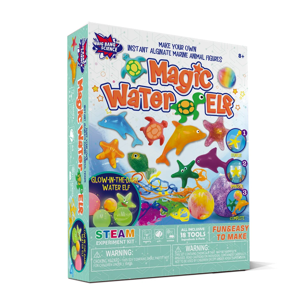 Sea Creature Water ELF Kit 5 Colors Magic Gel 3D Handmade Water Toy Kids Education DIY Science Aqua Fairy Magic Water Elf kit