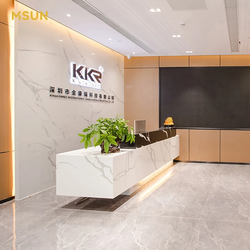 luxury office desk solid surface reception desk modern reception desk