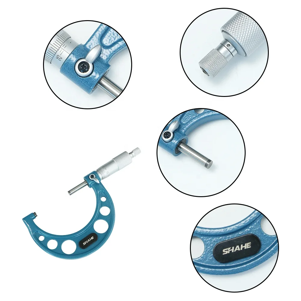 Набор микрометров 0-4 дюйма, 0-100 мм, Точность 0,01 мм, 4 шт.