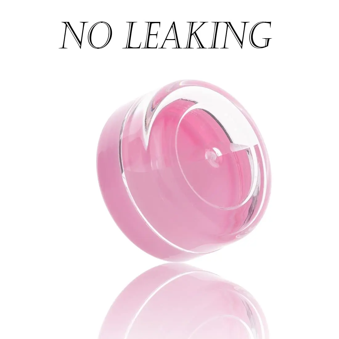 Tiny 3g clear Empty Container Plastic Cream Jar with pink Lid for Make Up Eye Shadow Nails Powder Paint Jewelry