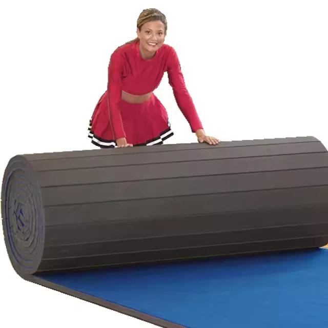 Cheerleading and Gymnastics mats Carpet and Foam Roll Mat for Gym Fitness Exercise Judo Martial Art XPE Material