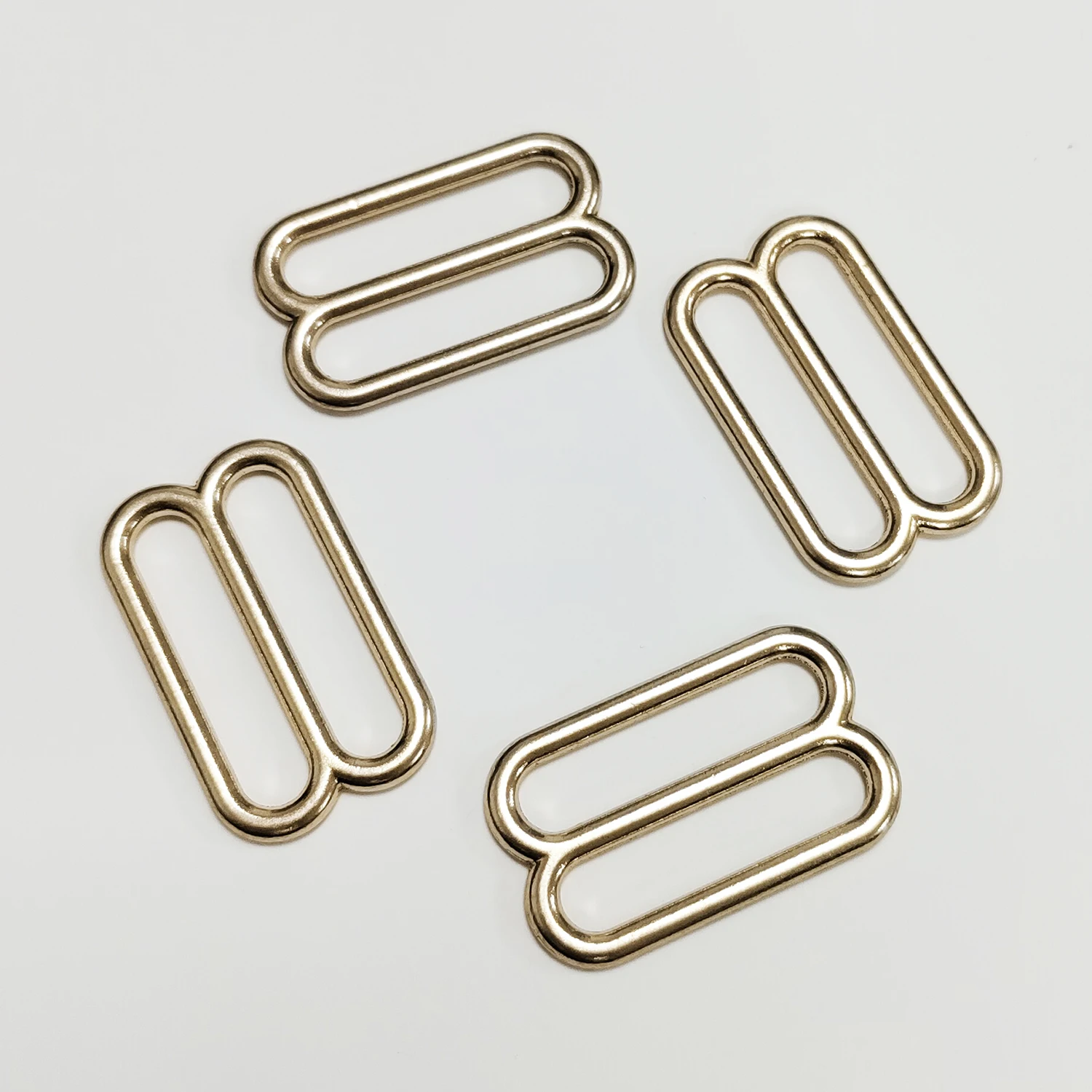 32mm Guangdong Hardware Fittings Light Gold Color Metal Adjustable Buckle for Students Schoolbag