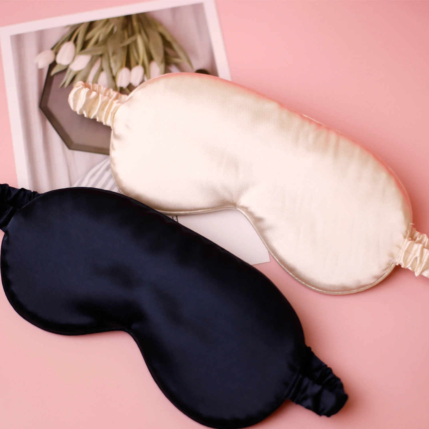 hot sale customized sleeping satin silk night eyeshade eyemask sleep Sleeping Eyemask eye patch mask for travel