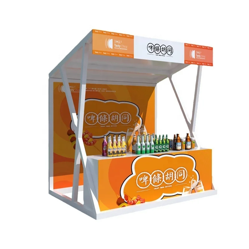 New idea outdoor activities display frame tents iron trellis square night market booth promotion kiosk market stall stand racks