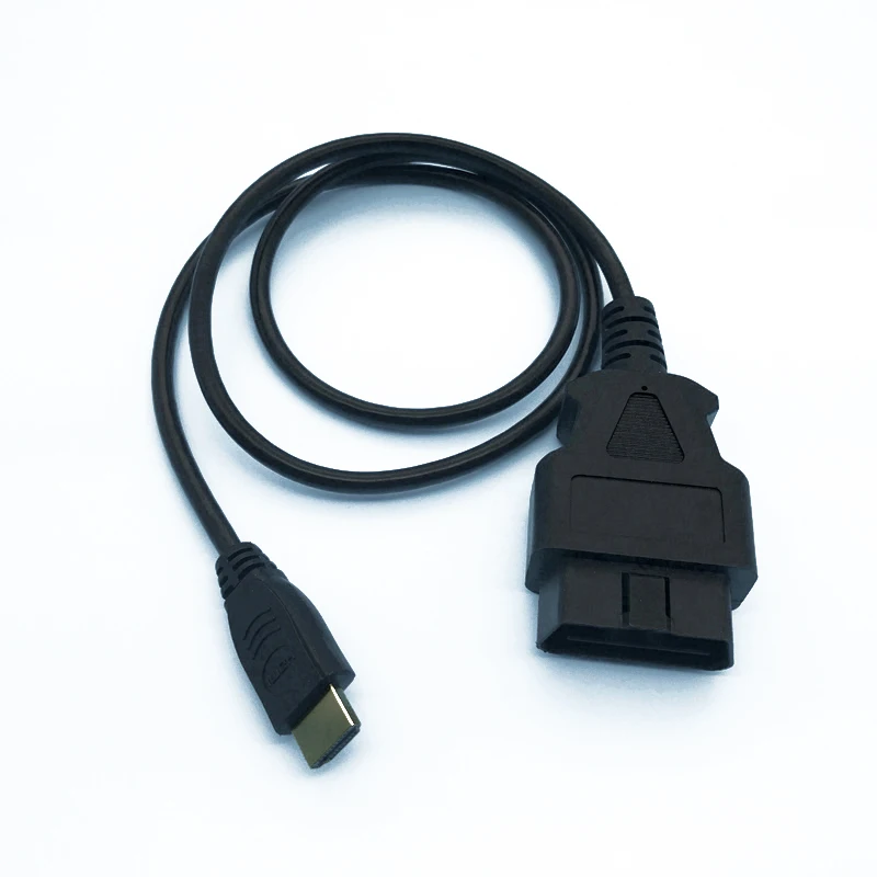 Newest Custom Over Molded Male OBD2 Cable obd extension cable car diagnostic wire