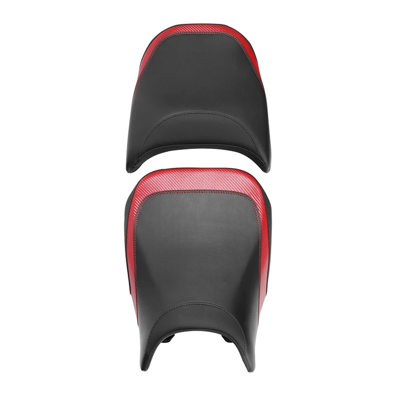 BS01-06-BR Black+Red Driver & Passenger Seat Pillion Fit For BMW R1200GS Adv 13-18 R1250GS Adv 19-23