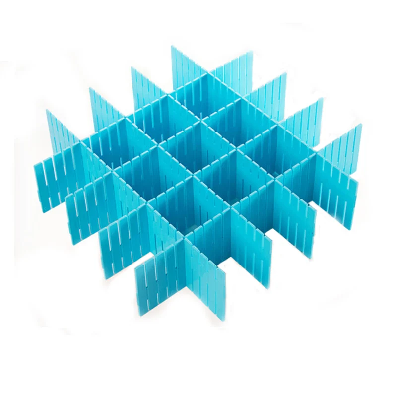 Drawer Partition Board Organizer Small  Size Basupply 4Pcs DIY Drawer Divider Adjustable Household Storage Box