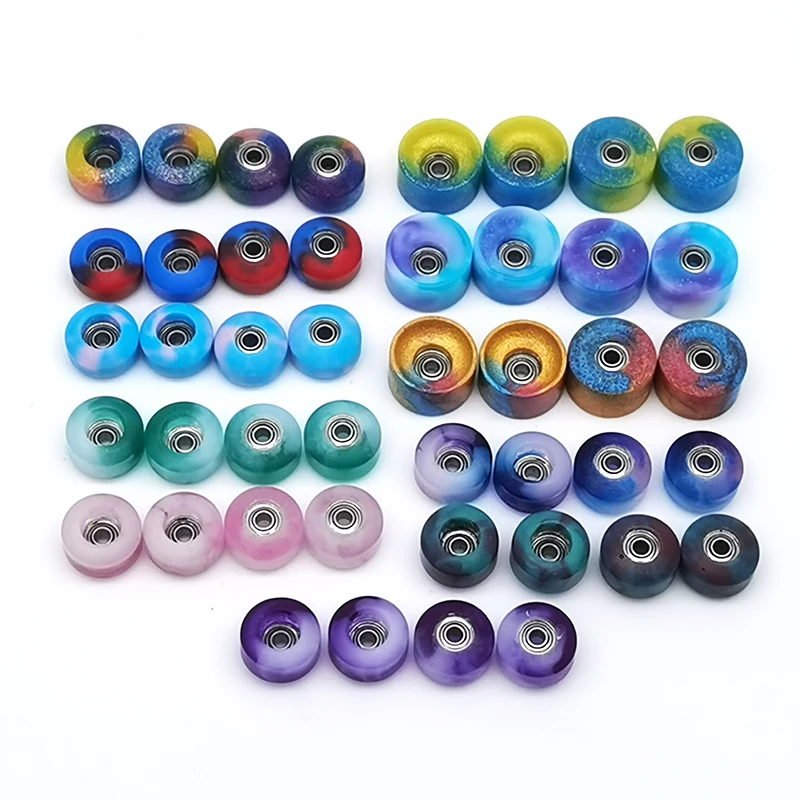 ZOTY New Mix Color 60D Epoxy Resin CNC Finger Skateboard Wheels Swirl Wingerboard Wheels