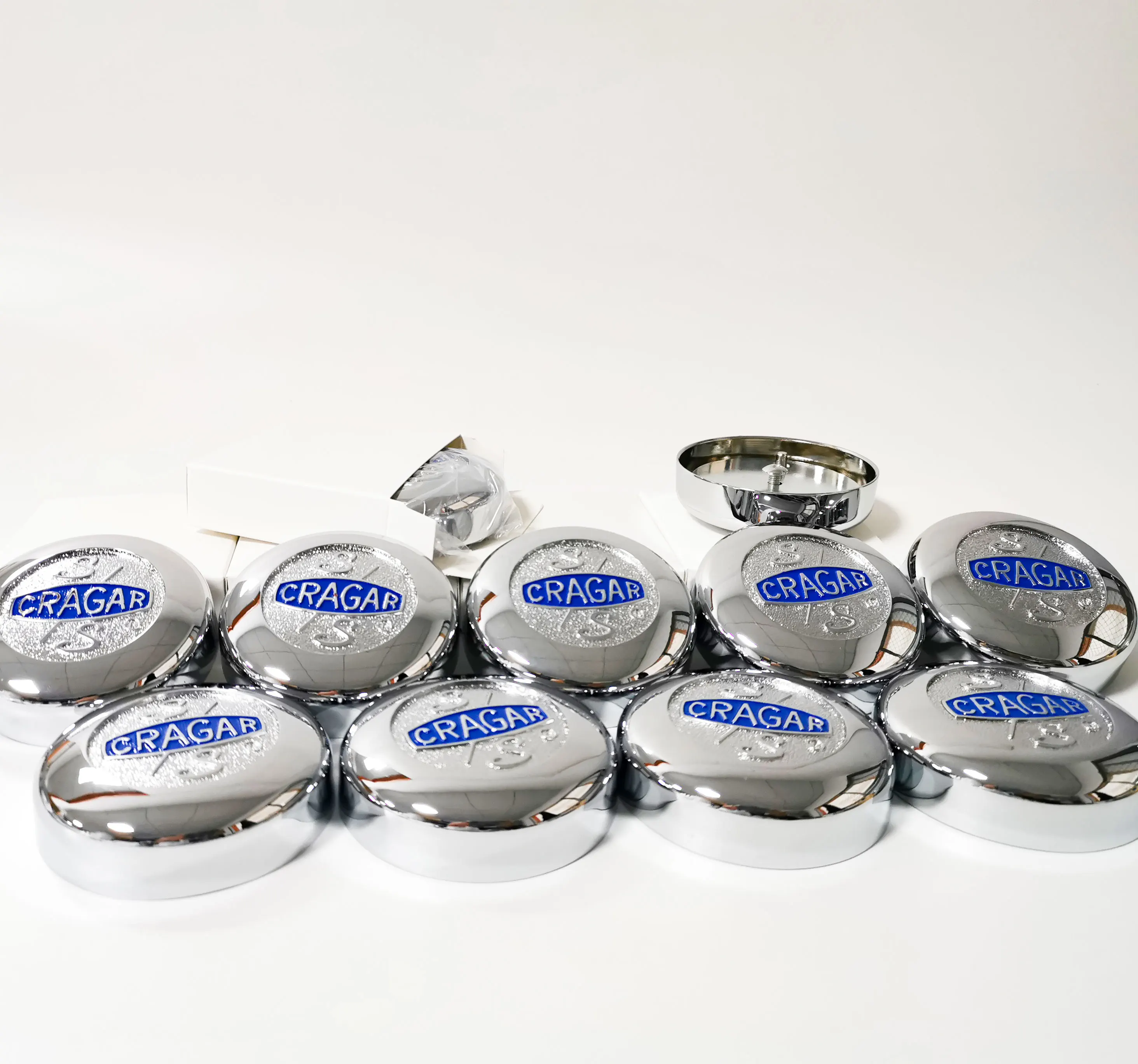 
CHROME Zinc Alloy Chrome Center hubcap for Vintage CRAGAR S/SCAP Chrome 3in Cragar SS centercap Bolt in 