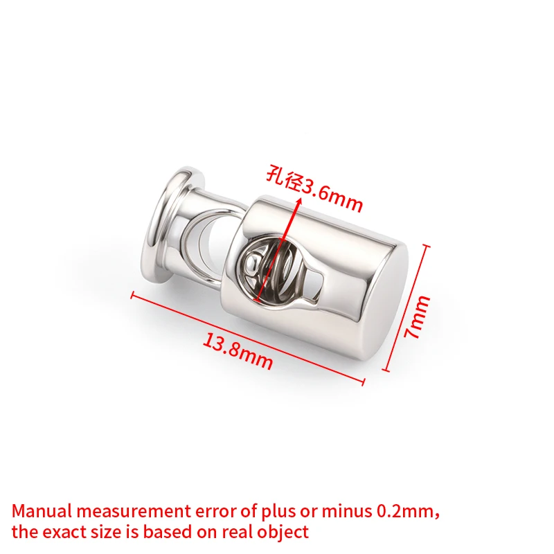 Alloy Elastic End Stopper Single Hole Buckle Adjustable Chain Cord String Stopper Shoelaces Bracelets DIY Jewelry Making