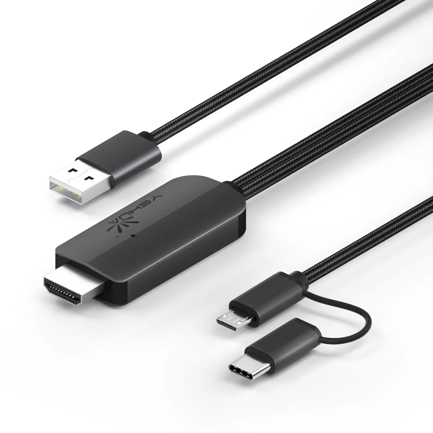 Кабель-адаптер YEHUA USB Type C/Micro USB к H DMI