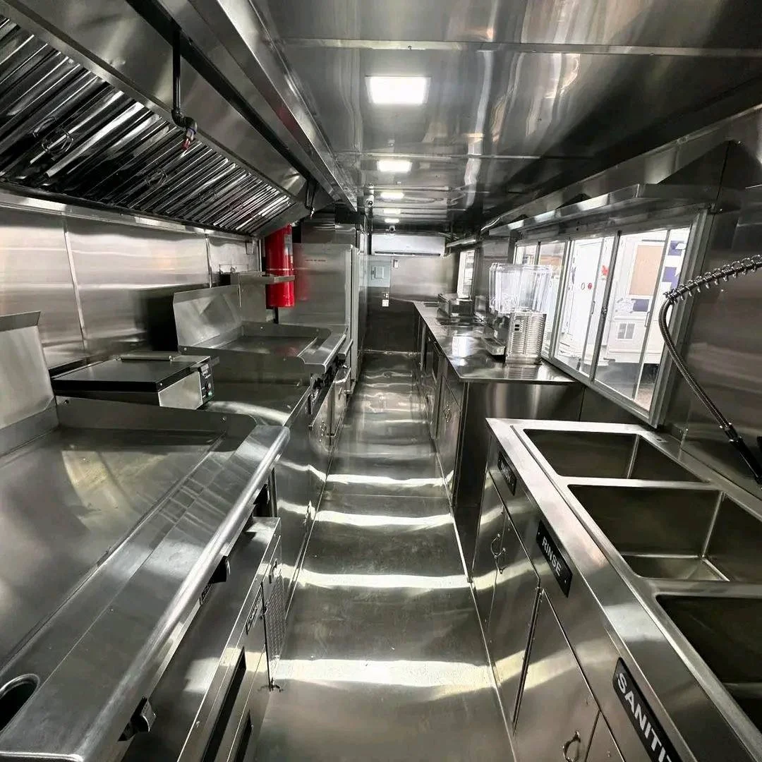 Pizza Food Van Trucks Hotdog Cart Mobile Pizza Oven Foodtruck Bbq Food Trailer Airstream With Full Kitchen Equipments