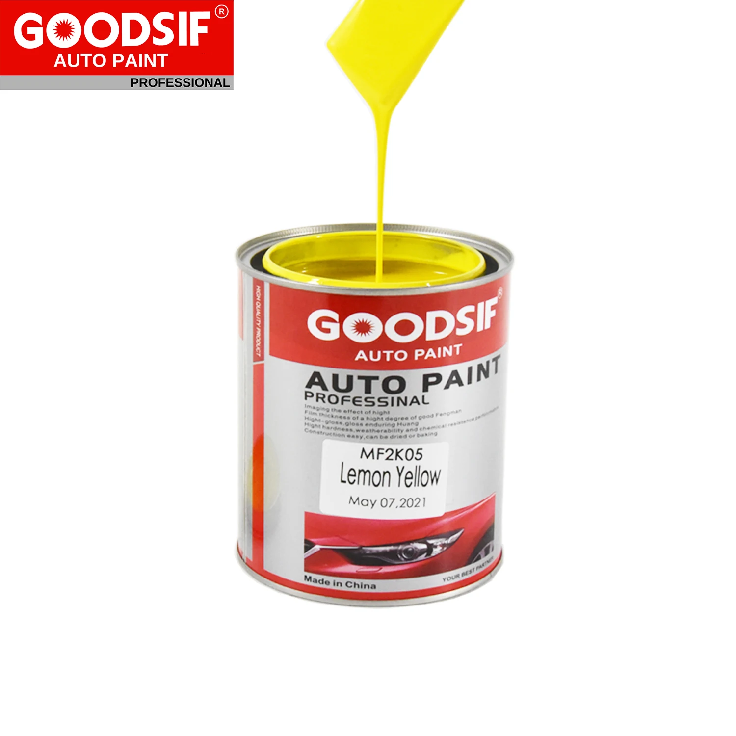 GOODSIF 2K White Automotive Paint Repair Liquid Lacquer High Quality Car Coating Paint Auto Body Shop Clearcoat Enamel Paint
