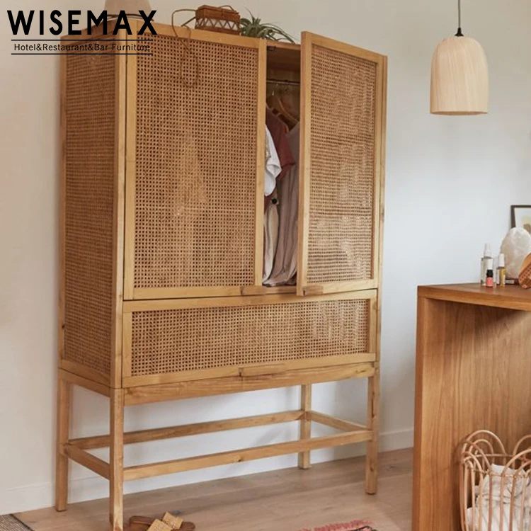 
Solid Wood Frame Storage Cabinet Rattan Door Design Living Room Shoe Marte Storage Cabinet For Sale 