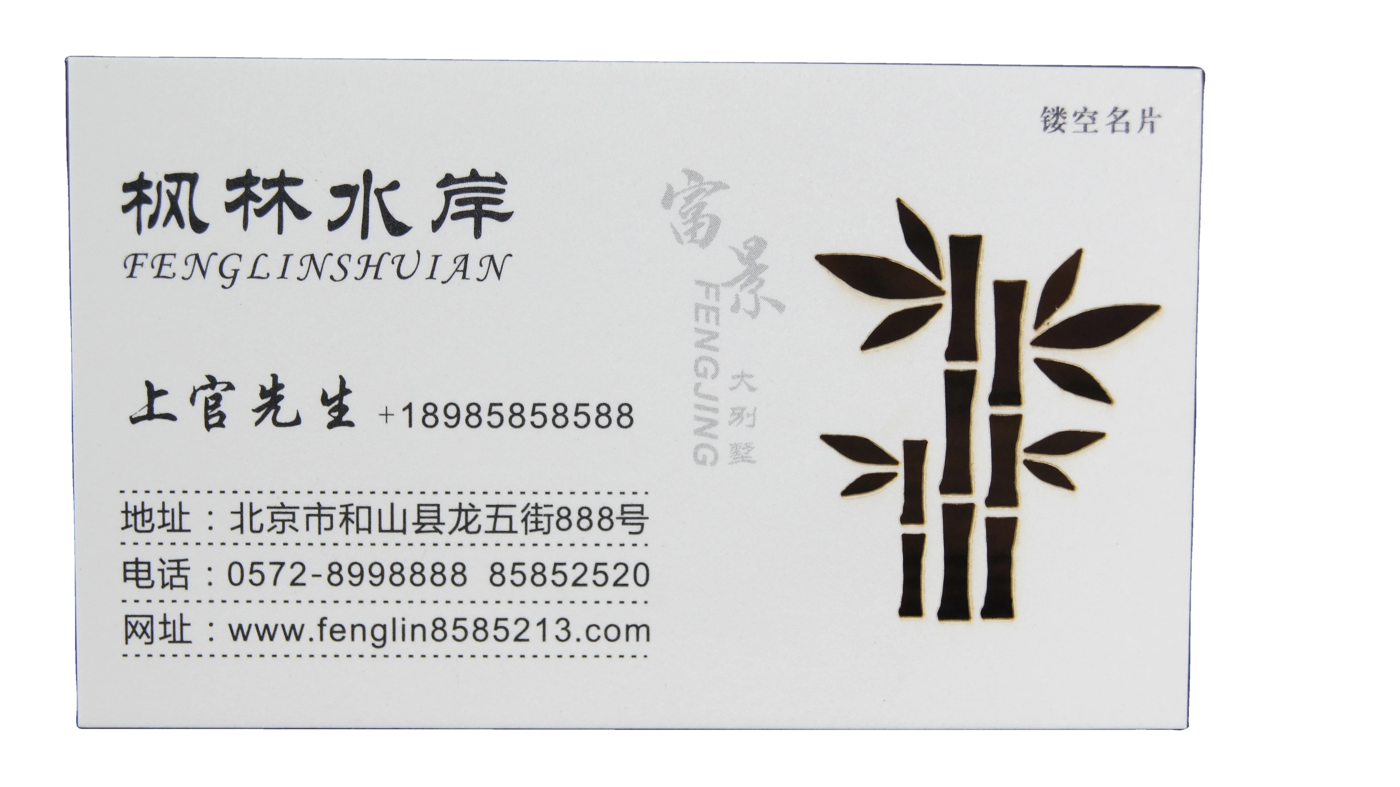 Customized Color Printing of Smooth White Cards and Hollowed Out Business Cards