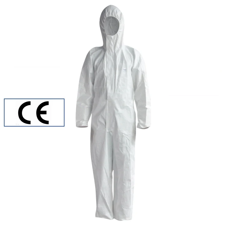 EN 14126 protective clothing virus non woven  type 5 6 disposable protective suit  protective coverall