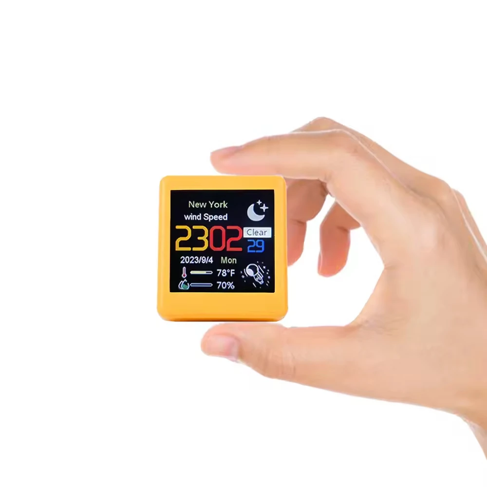 2024 New Arrival WiFi Clock Desktop Digital Weather Clock Smart Weather Station Clock