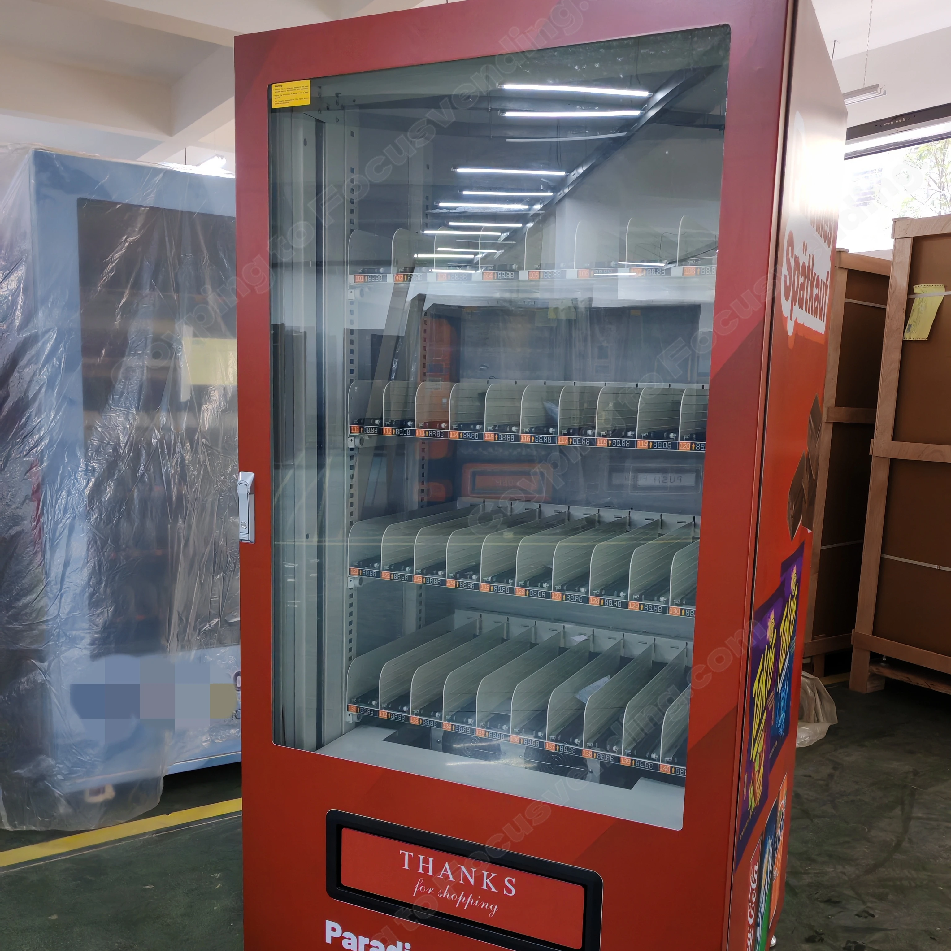Focusvend Snack Drink Food Smart Fridge Coin vending machine business Metal Vending Machine With Competitive Price