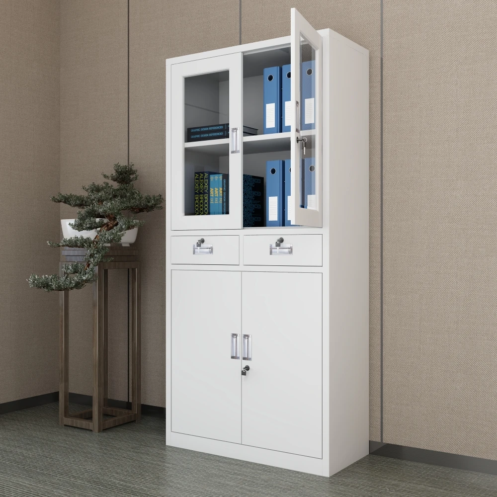 Good Quality Space Saving Furniture White Stainless Steel Cabinet