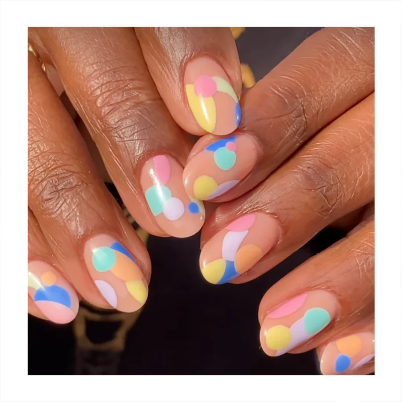 New Arrival Cat Eye Swirl Almond Diy French Nail Art Design Press On Nail Gel Tips Detachable Full Cover Soft Gel Nail Tips