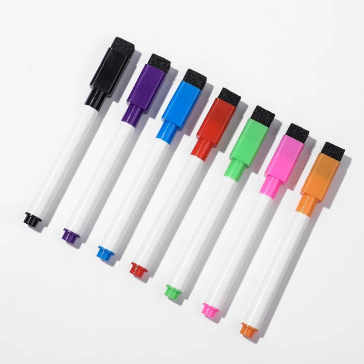 Fine Tip Magnetic Dry Erase Markers with Eraser for Whiteboard