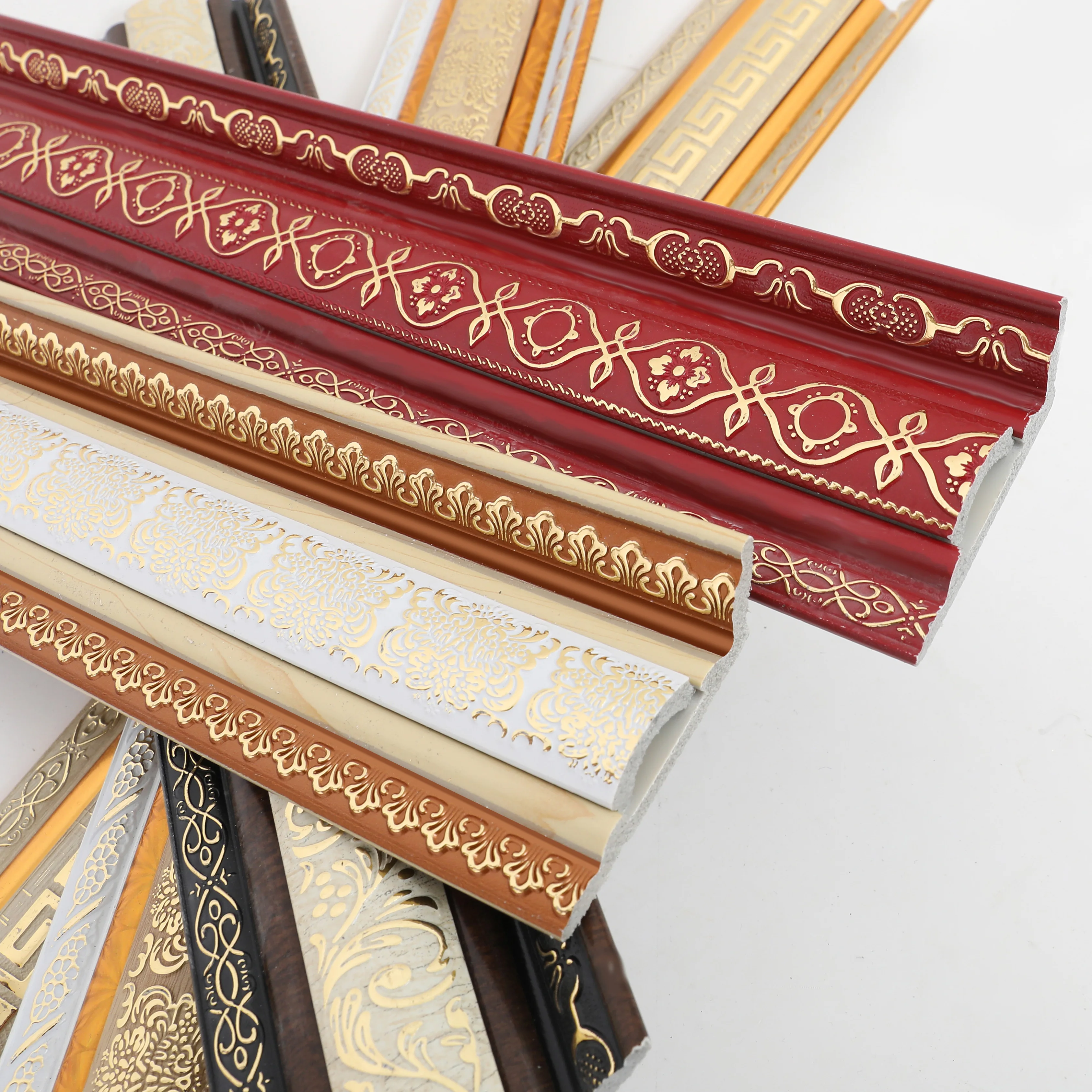 Wangbin Marble Wall Panel Production Line Multi Color PS Crown Moulding Corner Ceiling Moulding for Interior Decoration