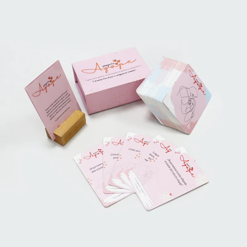 Factory printed High quality emotional conversation starter cards custom hot sale style couple date cards in magnetic box
