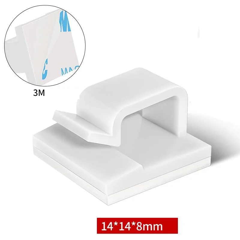 Self-adhesive Cable Holder Fixer Clips Organizer Management Adhesive For Home Office Car Wire Manager Wall Sticker w24-718