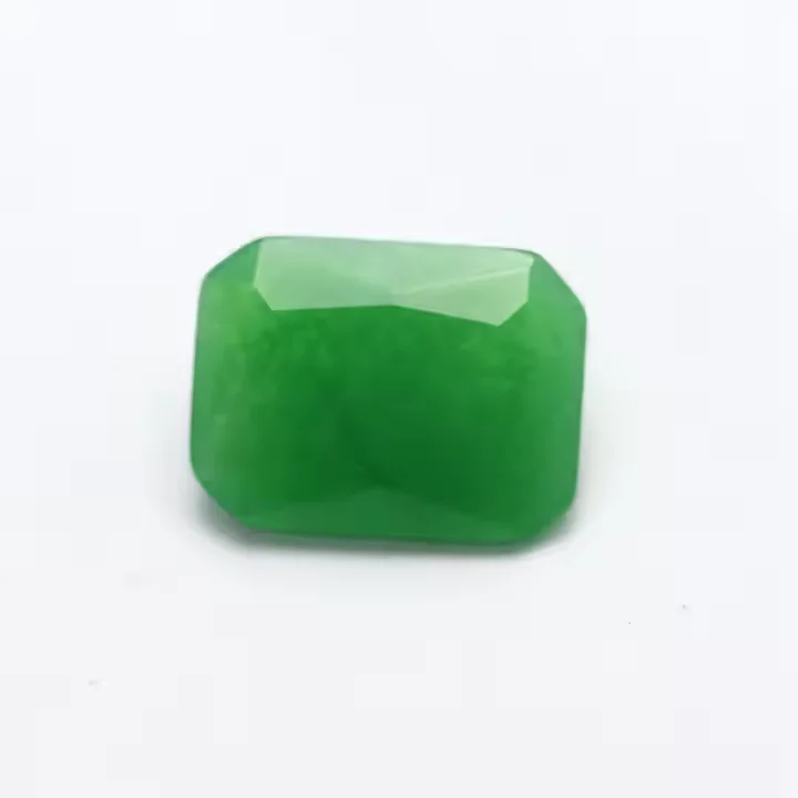 Fashion Jewelry Princess Malaysian Jade Nephrite Stone Price Natural Green Rectangle Octagon Dyed Jaderite Stone Dyed Malay Jade