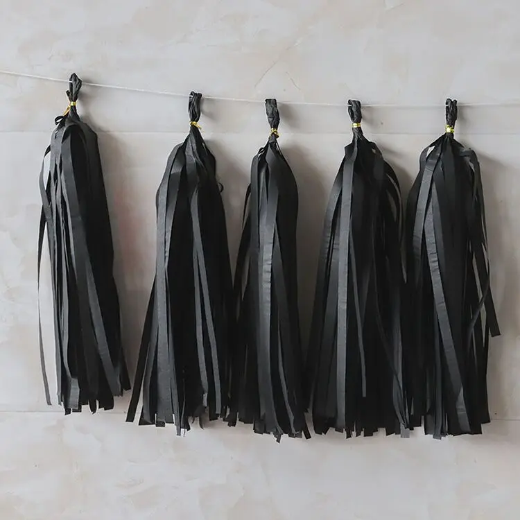 Paper Tissue Tassels For Party Decoration Diy Red Green Garland Assembled