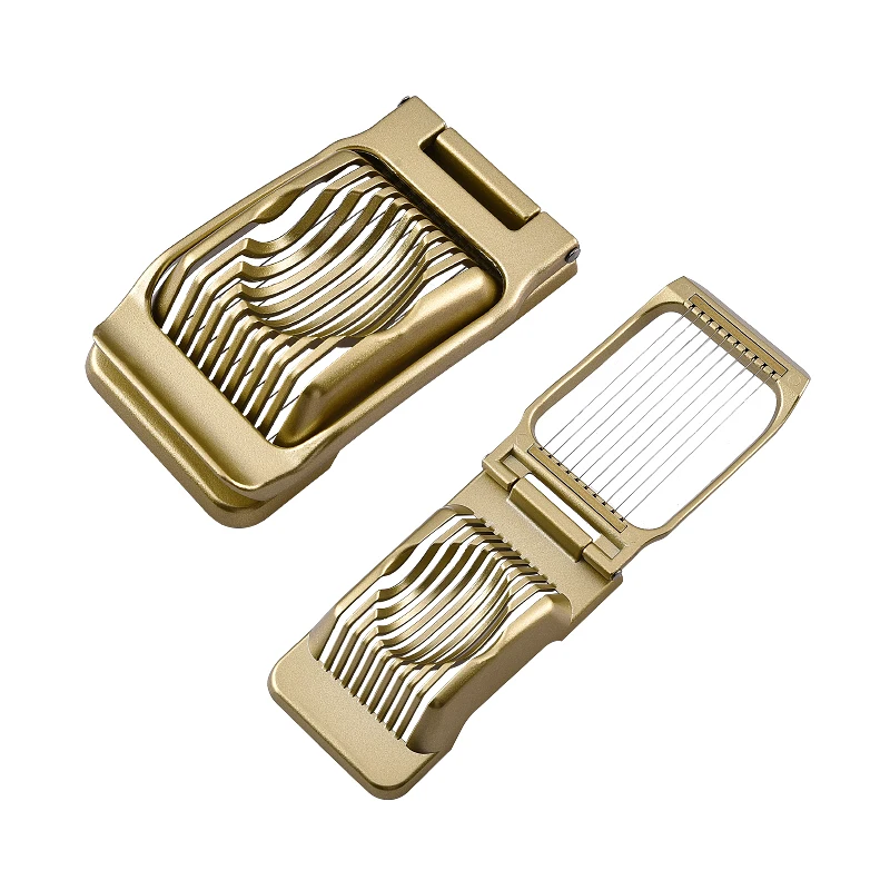 wholesale stainless steel  gold black silver color egg cutter for Egg slicer cut Versatile kitchen helper tool