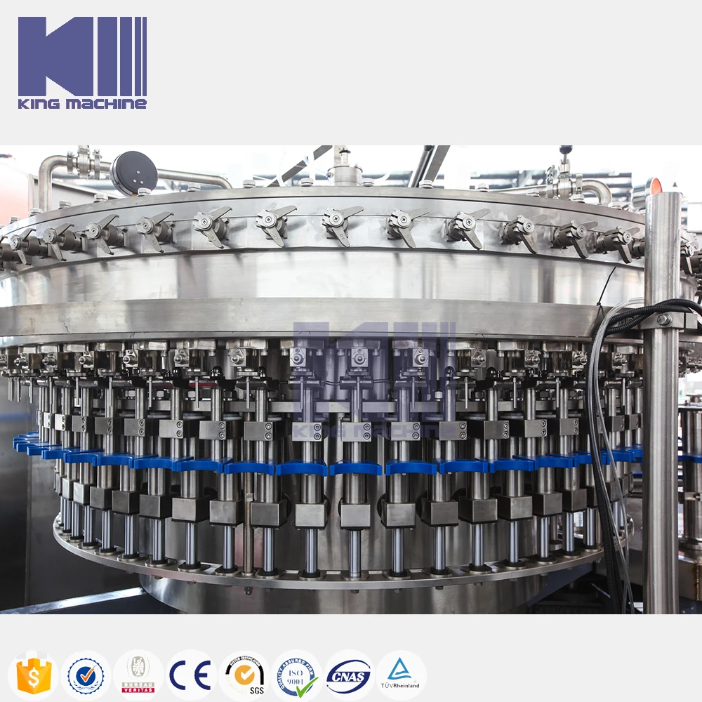 Monoblock high-accuracy automatic 3 in 1 small scale pet bottle carbonated filling machine