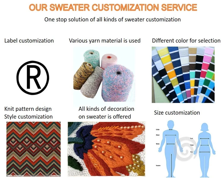 Custom OEM & ODM women sweater Long Sleeve knit Jacquard Pattern knitwear women clothes Knitted women cardigan sweater