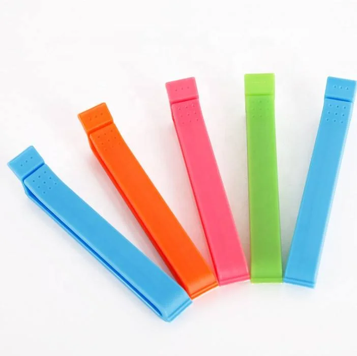 Custom color kitchen bag clip with plastic food sealer clips Custom sealing clip logo can be printed